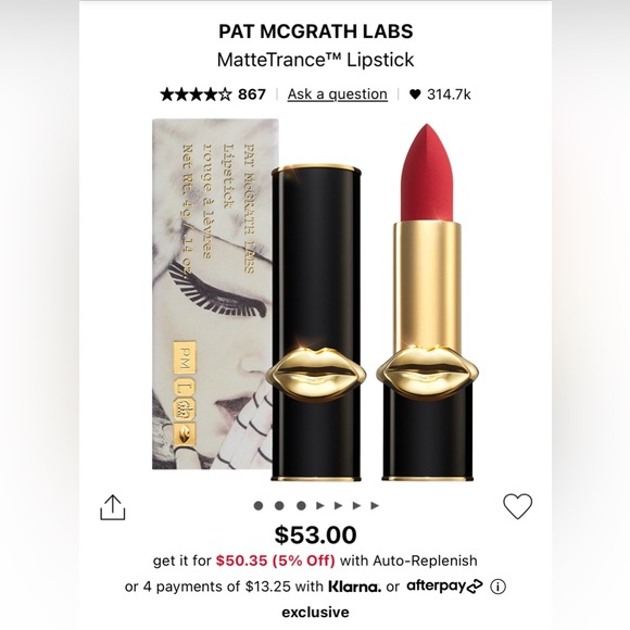 Pat McGrath Other - Pat McGrath labs MatteTrance lipstick